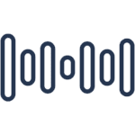 Icon graphic of sound waves