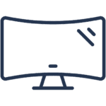 Icon graphic of a computer monitor