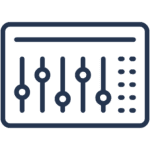 Icon graphic of a mixing panel