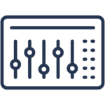 Icon graphic of a mixing panel